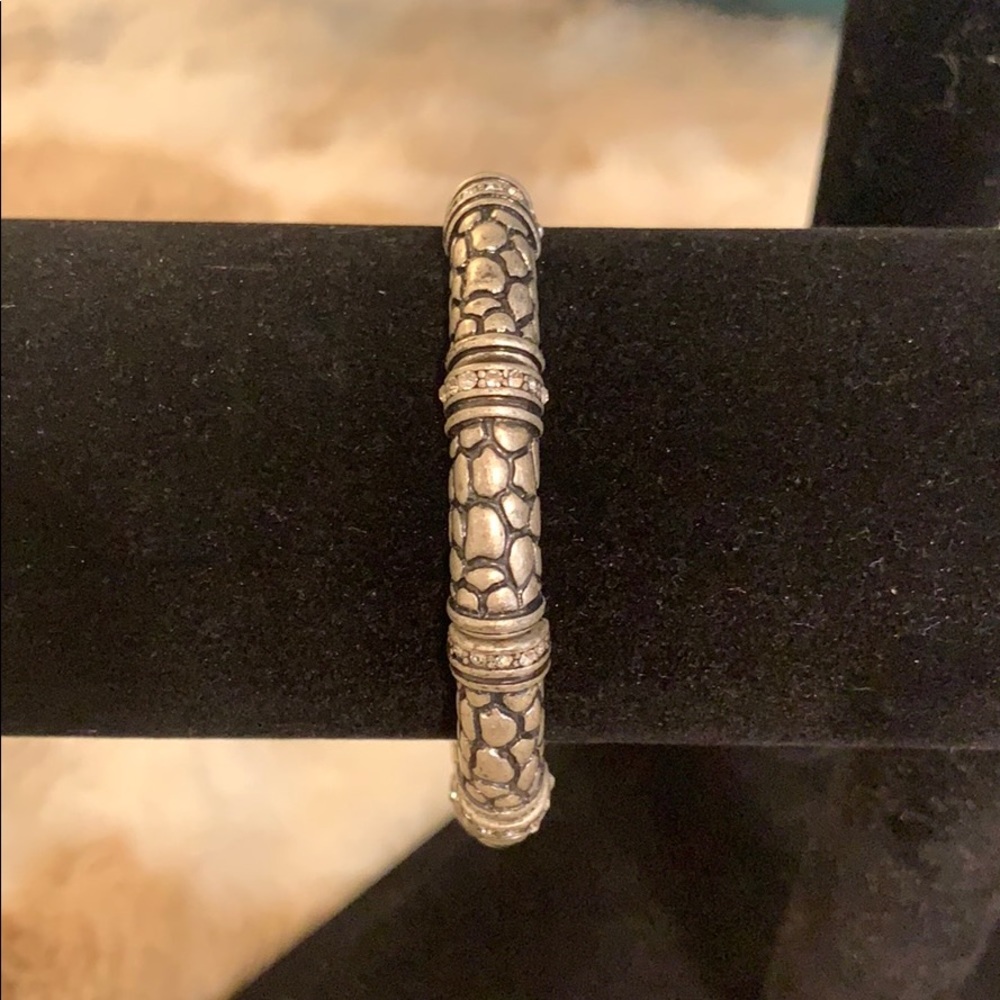 Lia Sophia cheetah and rhinestone stretch bracelet